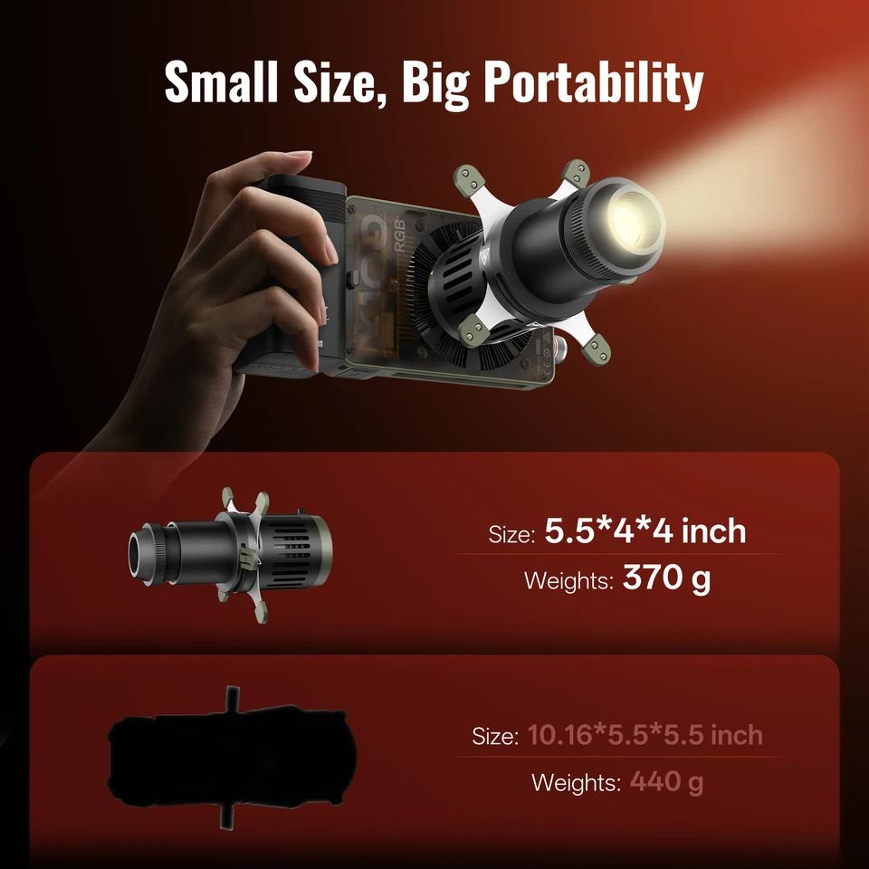 ZHIYUN Mini Spotlight Snoot Kit for Cinepeer CX100 CX50
