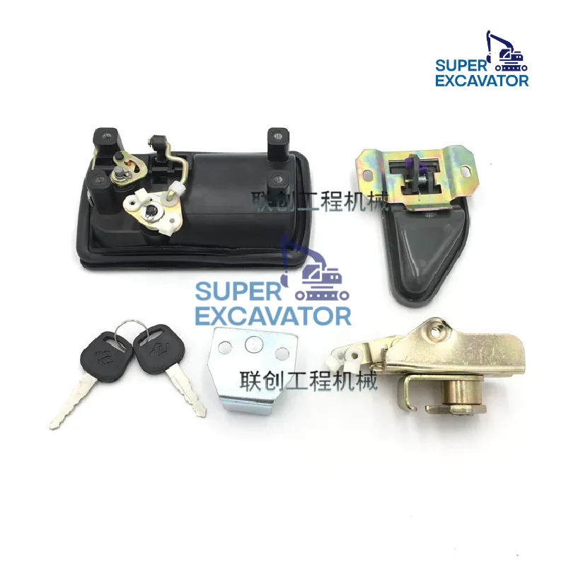 For Yuchai YC35 YC50 YC55 YC60-8 YC85-7 Door lock of cab assembly door handle lock block buckle Excavator accessories