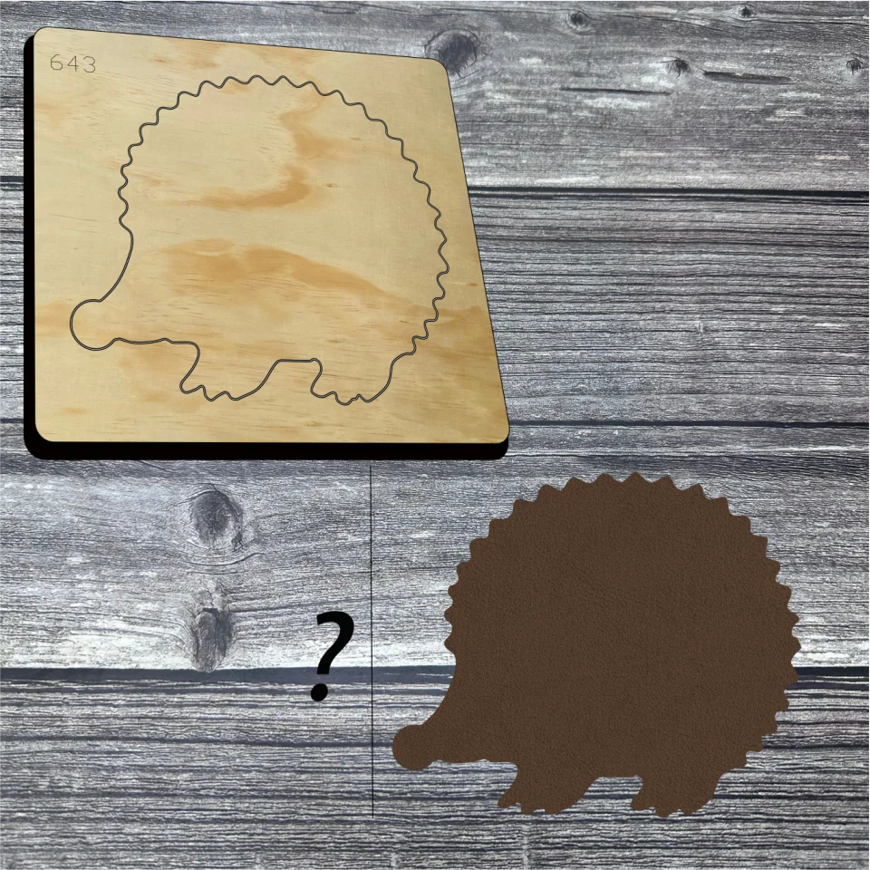 Hedgehog Full Outline Single Shape Mold, DIY Leather Felt Cute Animal Hedgehog Charm Making Die Tool