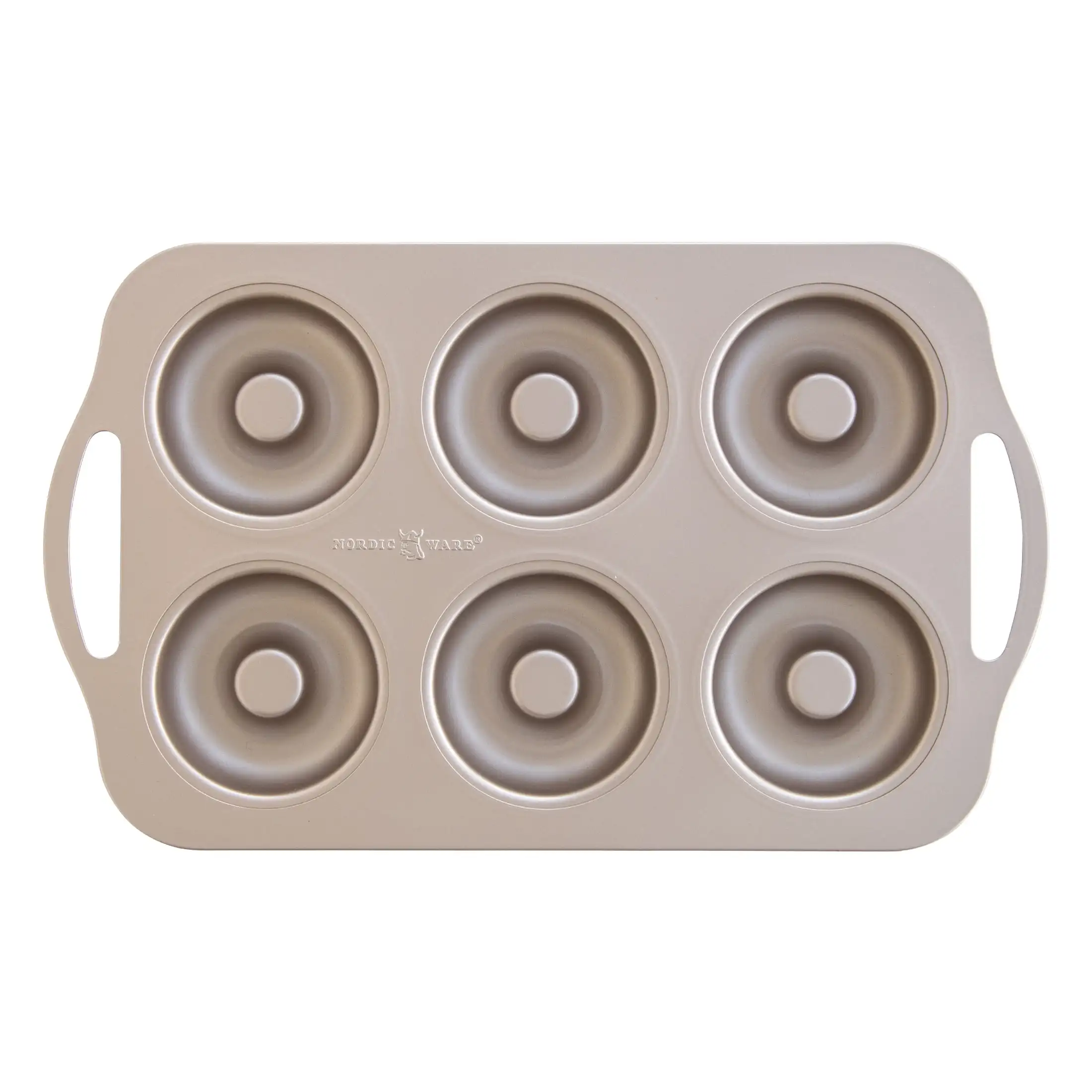 

6 Cavity Nonstick Steel Donut Pan, 12.40 x 8.50 x 0.90, Rose Gold