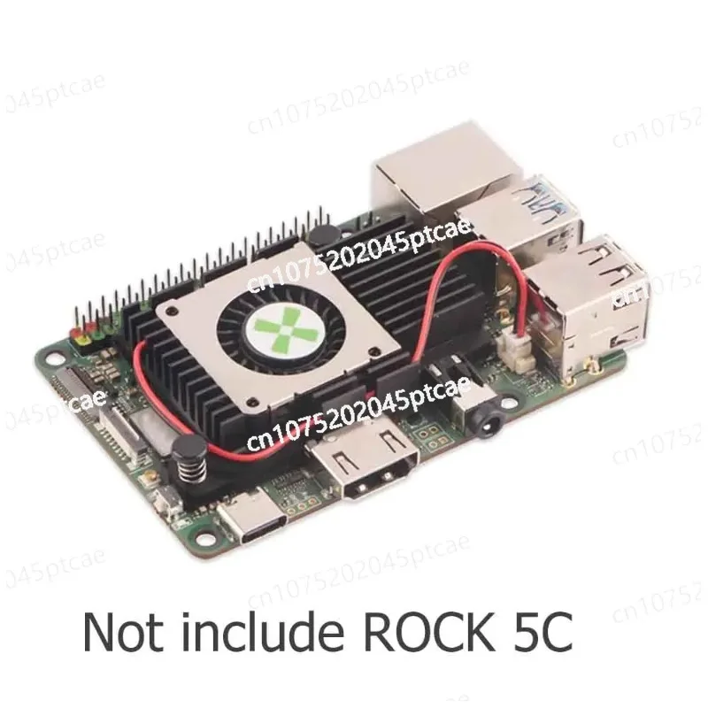 For Radxa Rock 5C , Active Cooler  for RO CK 5C  Heat Sink 6540  Aluminum Heat Sink Black Cooling Radiator B