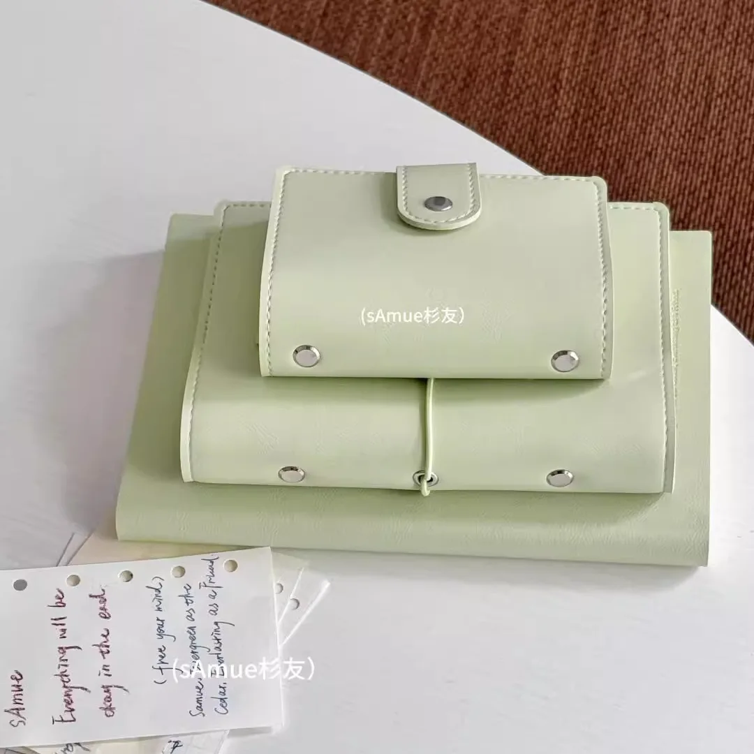 M5 Binder Mini A6 Notebook Mint PU M5 Loose Leaf Journal Girl Student Diary Notebook M5 다이어리