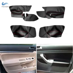 Only RHD Car Styling Microfiber Leather Door Panel Armrest Cover Trim For VW Jetta 2005 2006 2007 2008 2009 2010 / Golf 5