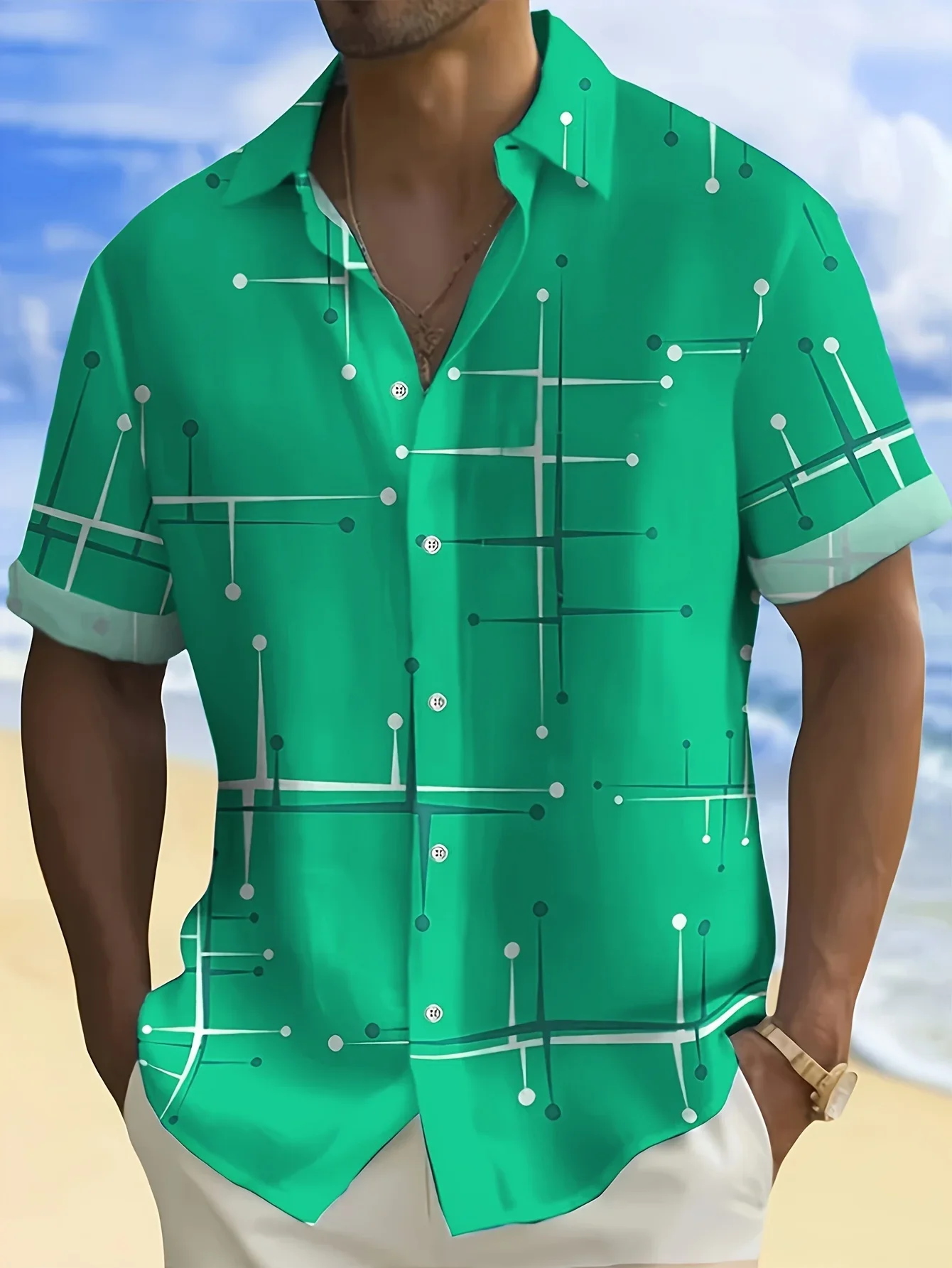 

Summer Stylish Hawaiian Shirt For MenMan Women Short Sleeve Casual Fashion Print Beach Wear Holiday Party Tops