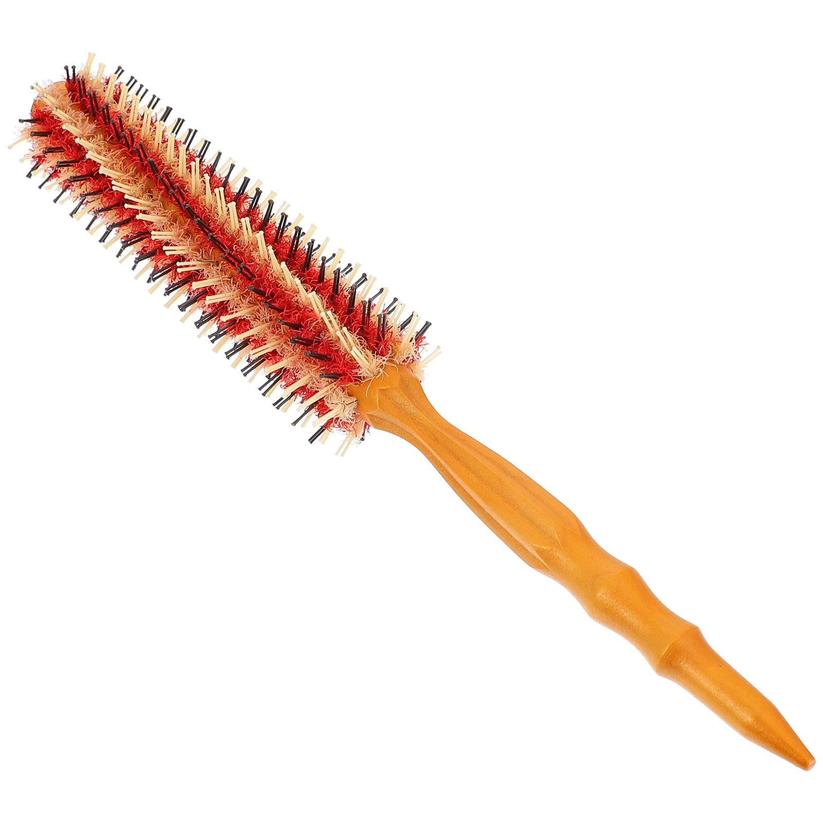 

Golden Heat Resistant Wooden Curling Hair Comb Styling Blow Dry Straightening Round Brush Scalp Massage Detangling Portable