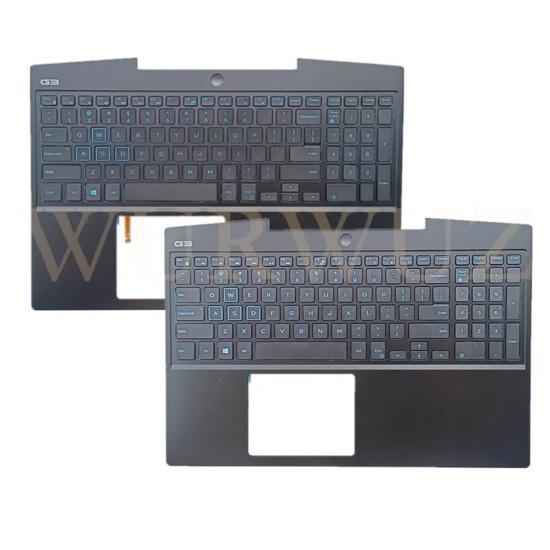 

New Laptop Palmrest Top Case C Case For Dell G3 15 Gaming Notebook 3590 3500 P89F 0P0NG7 C Shell Blue Font Keyboard