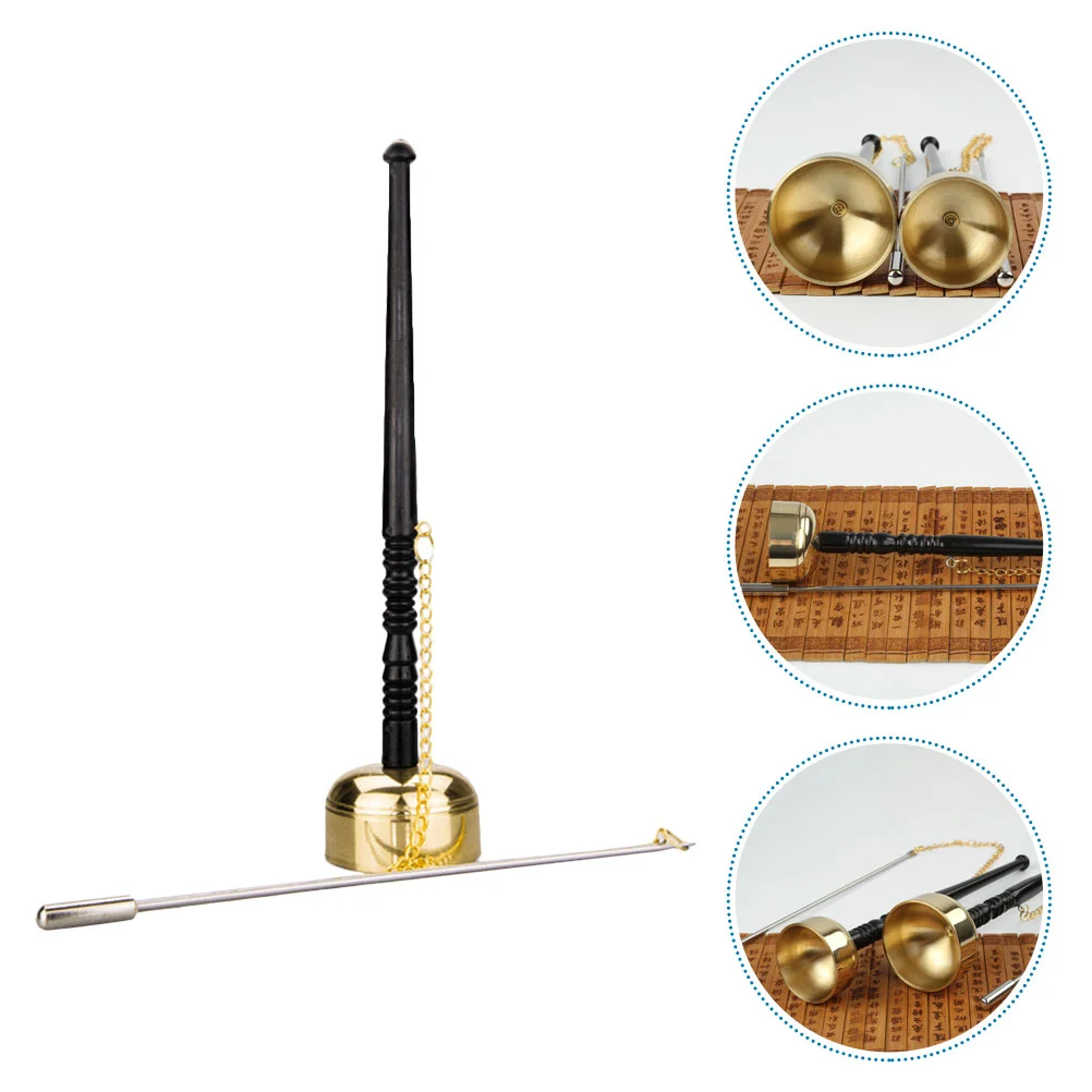 

Exquisite Handle Brass Plastic Stainless Steel Yin Qing Dharma Bell Musical Instrument Creative Craft Gift Temple