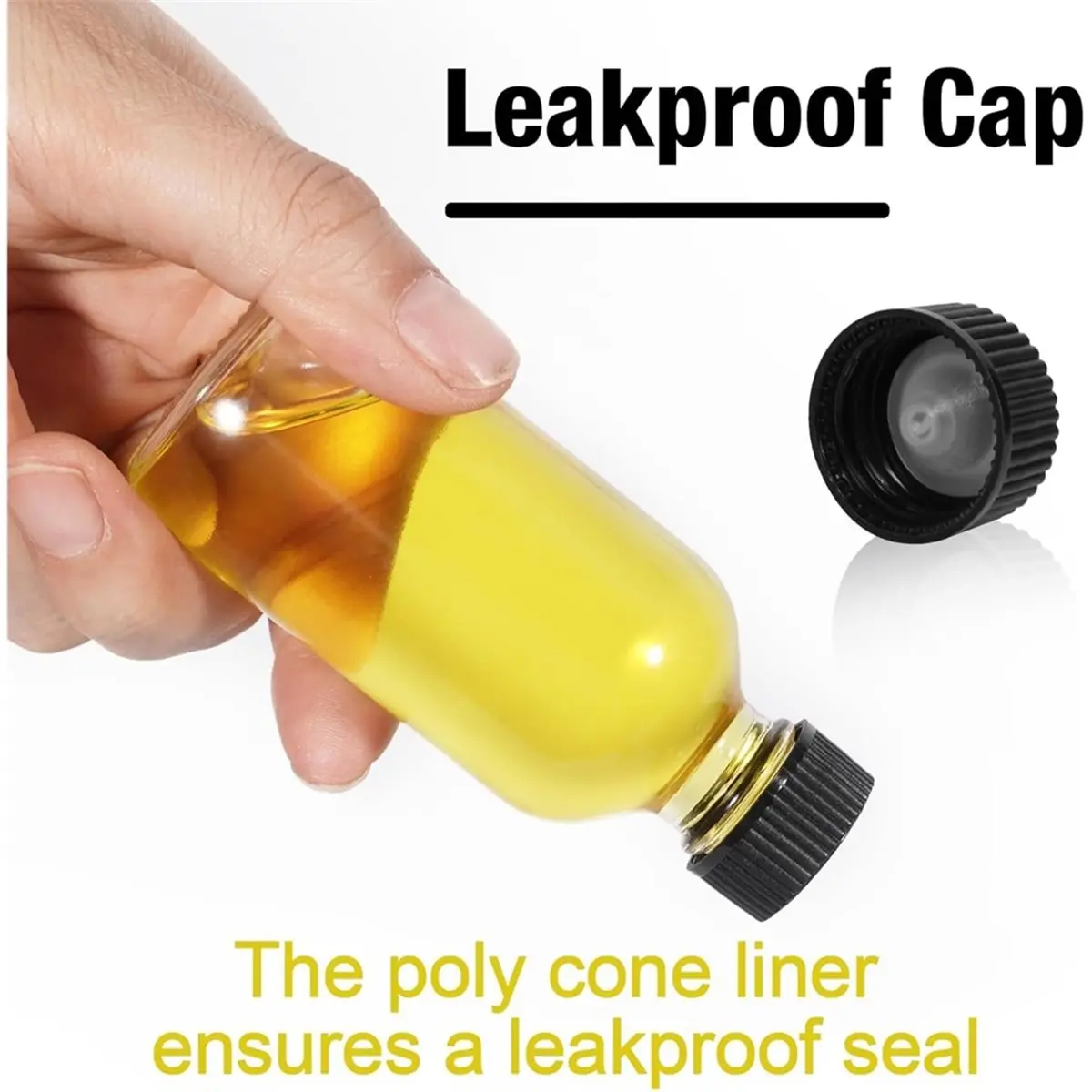 12Pack 2oz Glass Bottles with Lids Funnels, Brush, Labels- Leakproof 60 Ml Boston Round Containers for Juice