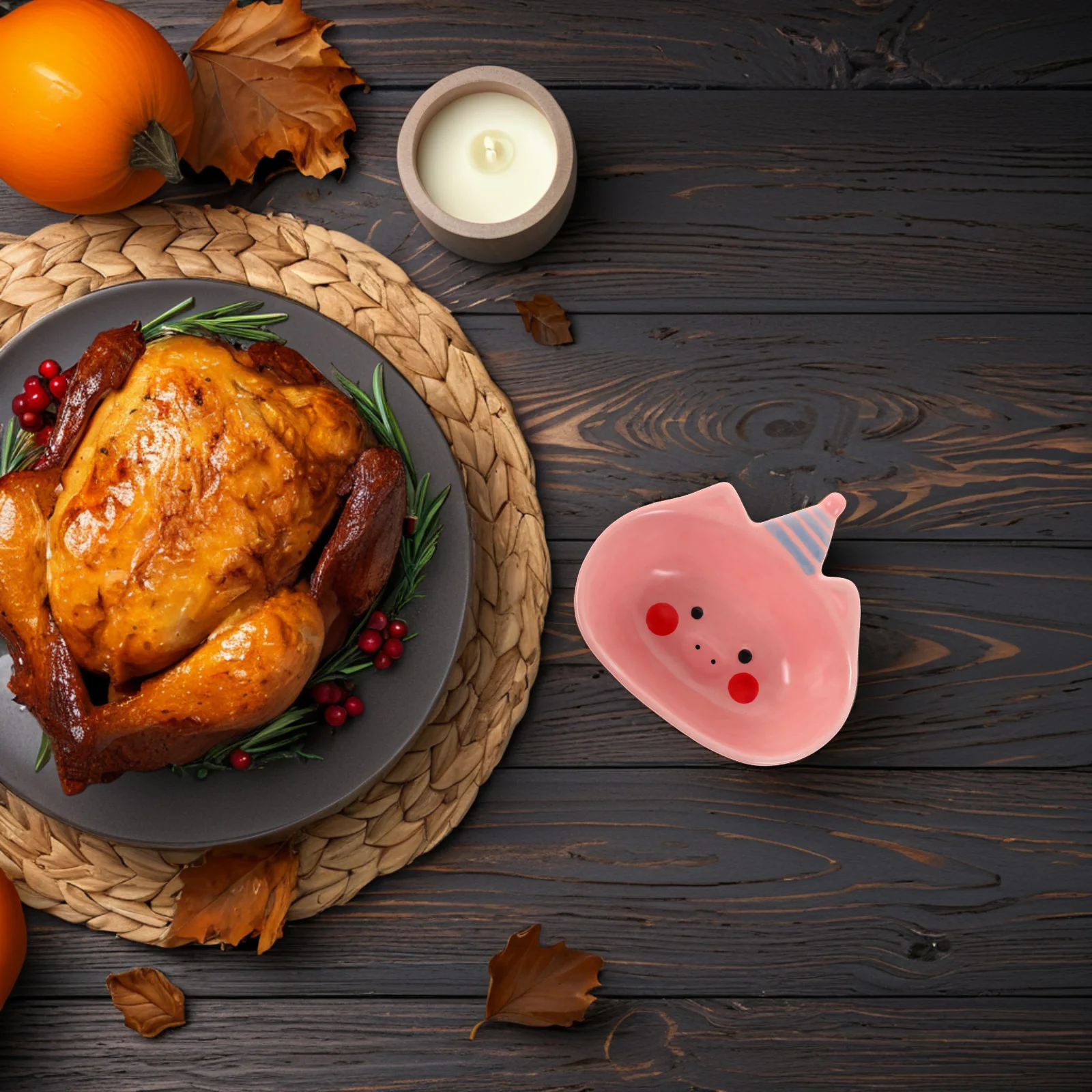 

Adorable Cartoon Pig Small Sauce Bowl for Condiments Small Cute Ceramic Bowl for Sauces Snacks Condiment Dish Cartoon Condiment