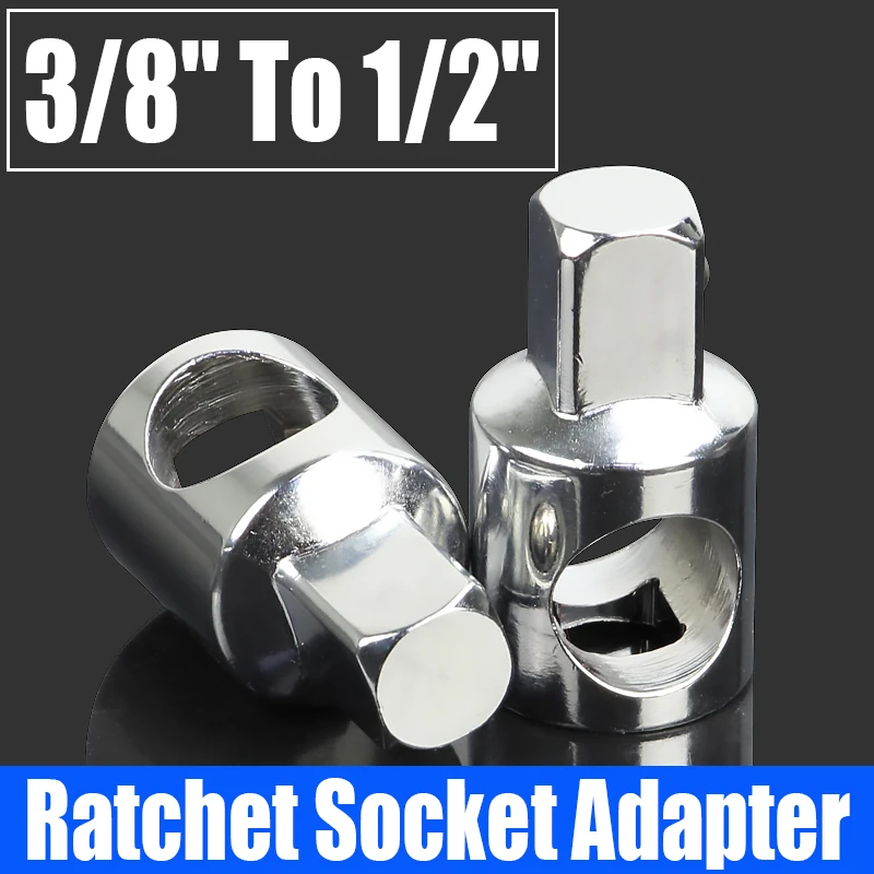 

1PCS 3/8" To 1/2" Ratchet Socket Wrench Head Ratchet Socket Adapter Drive Socket Converter Universal Connecting Head Convertor