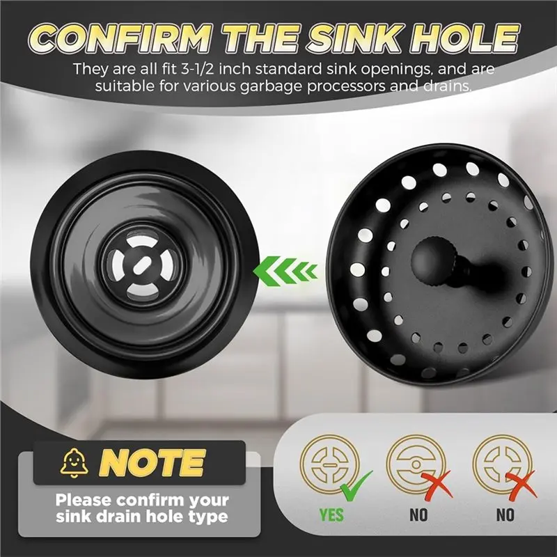 DTEN-3.4'' Sink Drain Strainer And Stopper