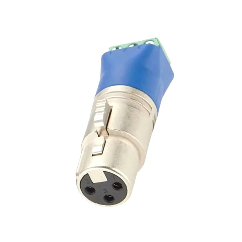 

Microphone Audio Connector 3-Pin Male XLR To Screw Terminal Adapter Solderless XLR Terminal Block For DMX512 PCM-06678
