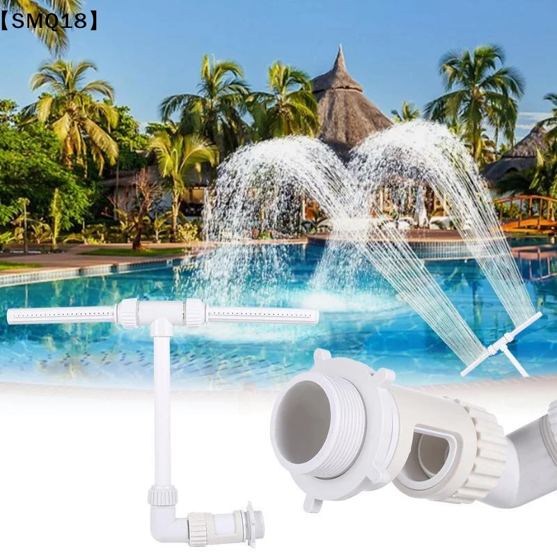 Adjustable Dual Spray Waterfall Fountain Swimming Pool Sprinkler Creative Sprayer With Fountain Bracket【SMQ】