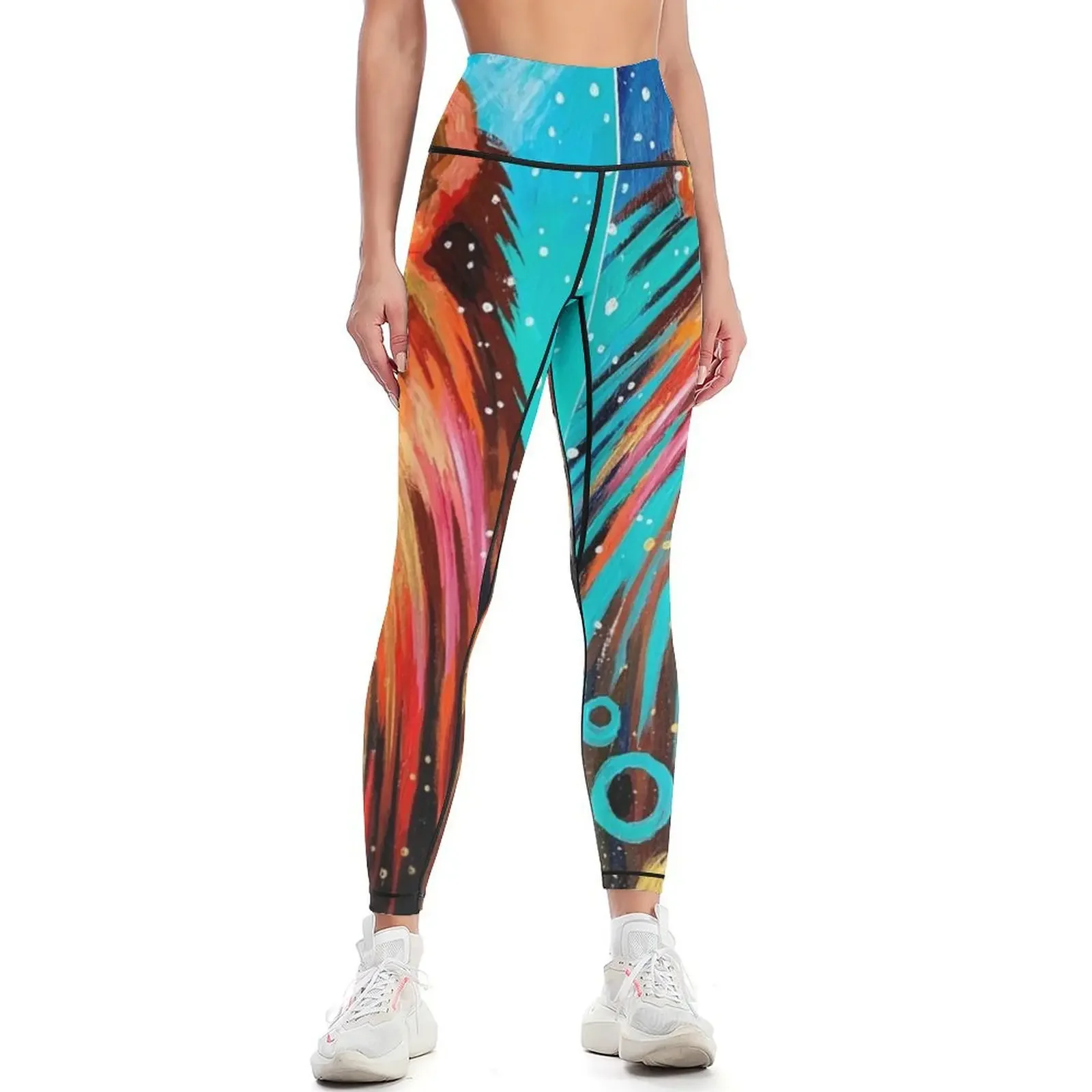 

Galaxy Lion Leggings Sports female Leginsy push up Sports pants for Golf wear Womens Leggings