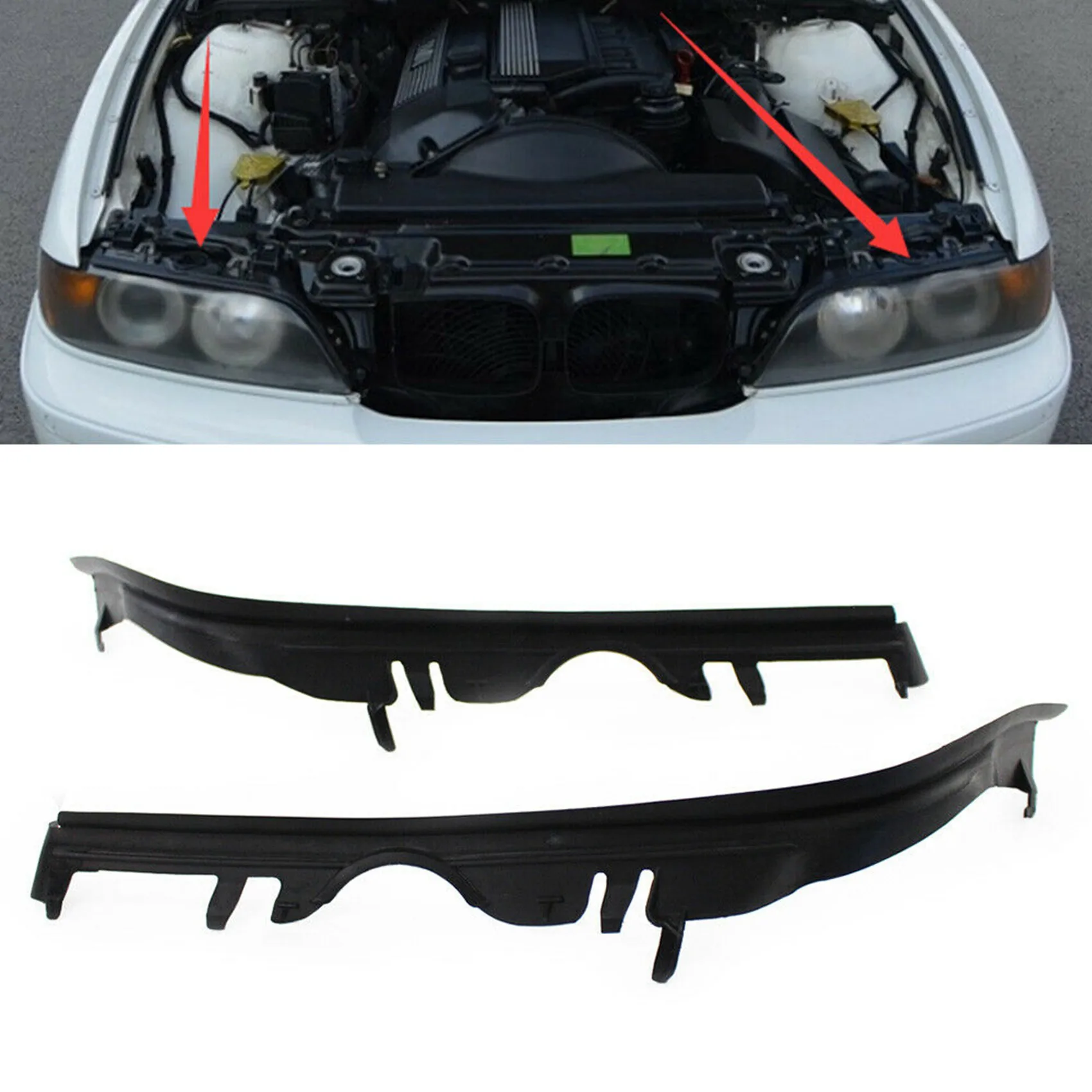 Headlight Lens Seal Gasket for -BMW E39 5 Series 99-03 63126908405 63126908406 Left Right Car Headlight Lens Shell Cover