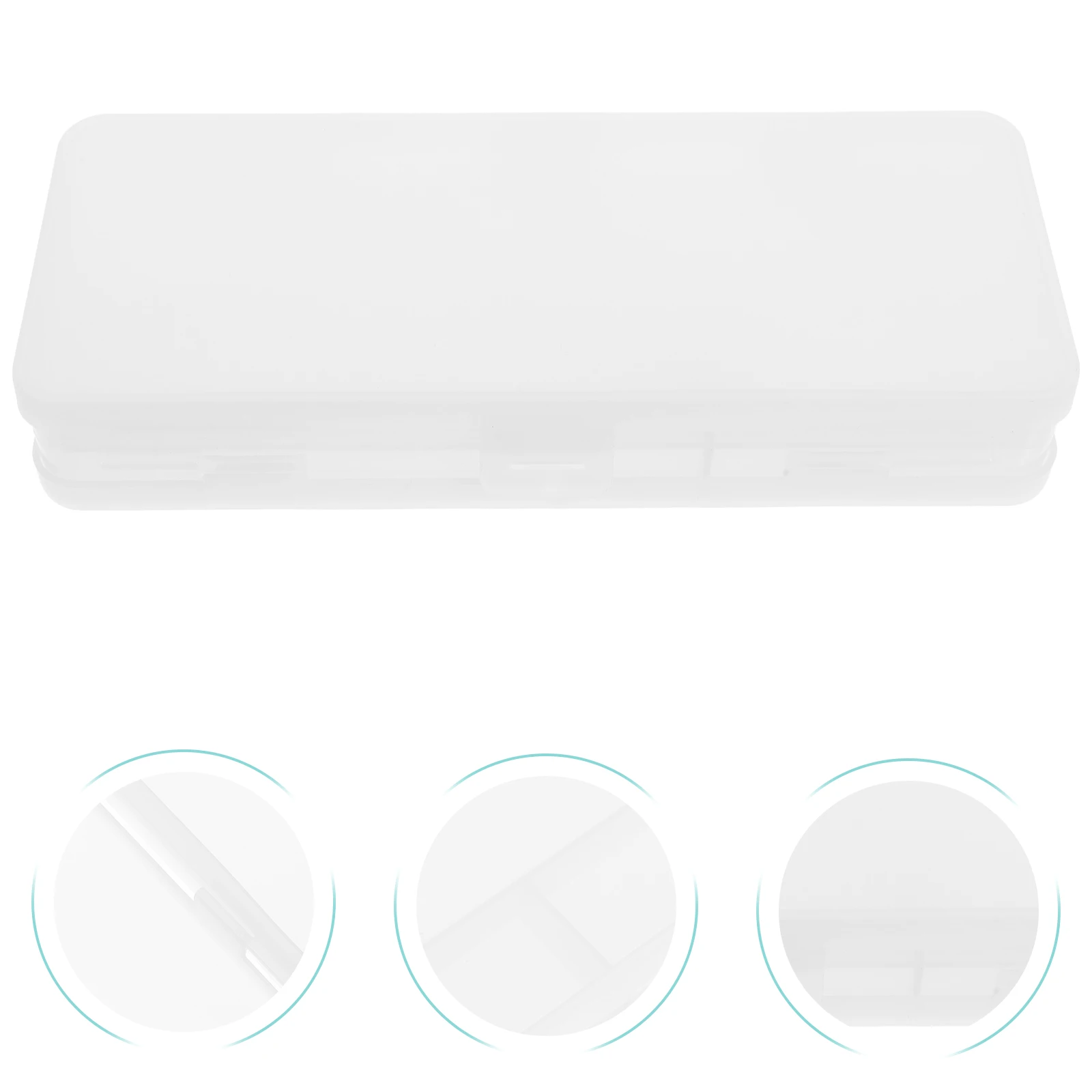 

Double Compartment Pencil Box Large Capacity Clear Frosted Material Organizer for School Office Supplies Easy to Carry