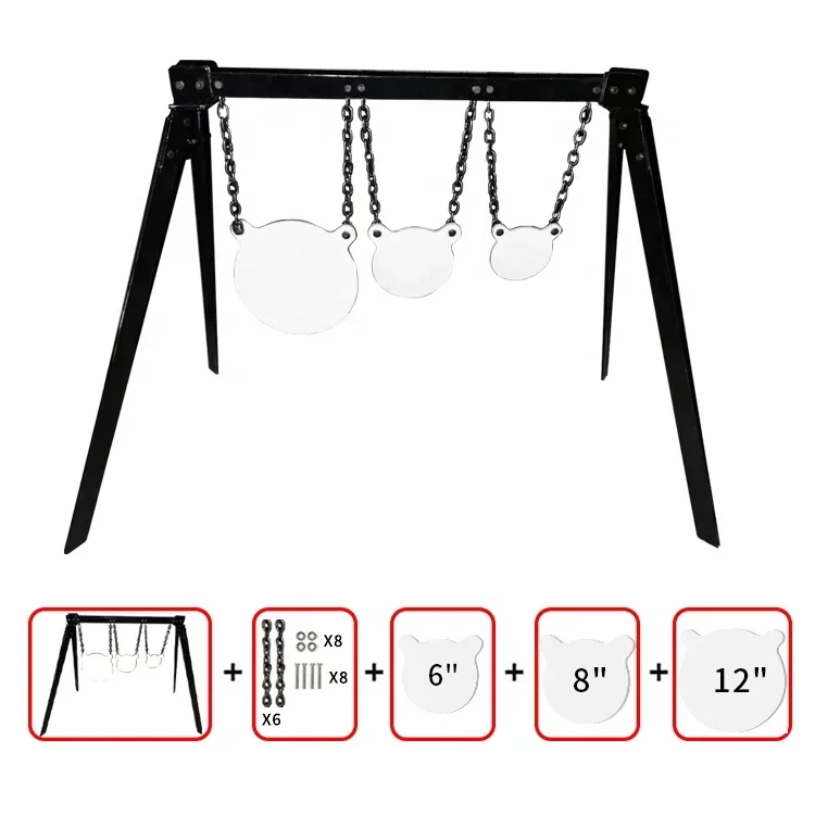 Factory direct sale 3/8 inch AR500 steel complete combination kit shooting target