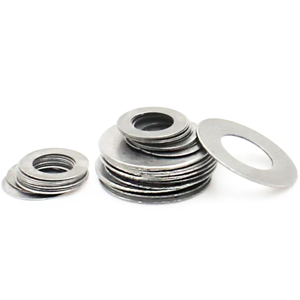 10-100pcs M3 M4 M5 M6 M7 M8 M9 M10-m30 Stainless Steel Ultra Thin Flat Precision Adjusting Washer Gasket Shim 0.1/0.2/0.3/0.5mm