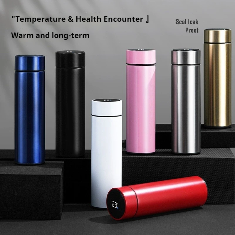 500ML Intelligent Digital LED Temperature Display Thermos Bottle Car Insulated Cup Tumbler Vacuum Flasks Sports Mug Cold and Hot