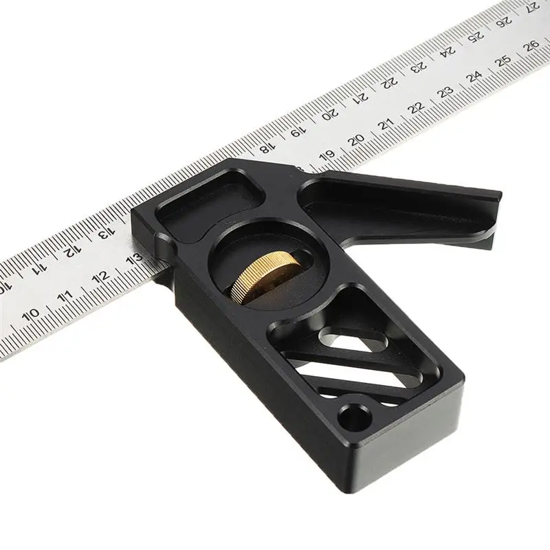 Regla de posicionamiento de bloque de parada de 300mm, localizador de línea de ángulo 45 90, herramienta de medición de bricolaje, regla de marcado fijo, herramientas de carpintería