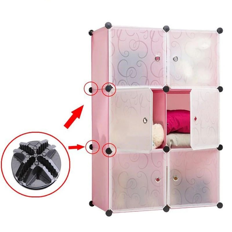 10Pcs Plastic Connectors Wardrobe Shoe Cabinet Connection Buckle Snap Modular Universal Accessories