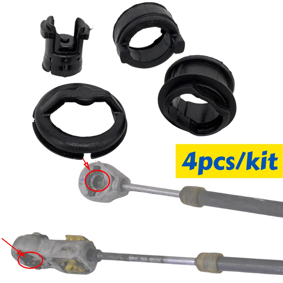 Gear Shift Cable Linkage End Cup Bushing Clip Shifter Cable Assembly Connector Replace Parts for Citroen C2 C3 C4 C5 Accessories