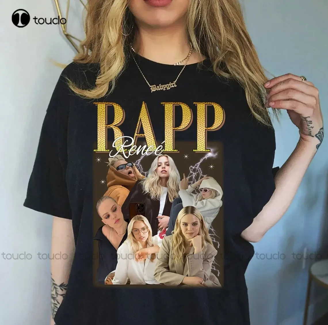 Renee Rap Vintage T-Shirt Renee Rap Shirt Renee Rap Sweatshirt Custom Aldult Teen Unisex Digital Printing Tee Shirts Custom Gift