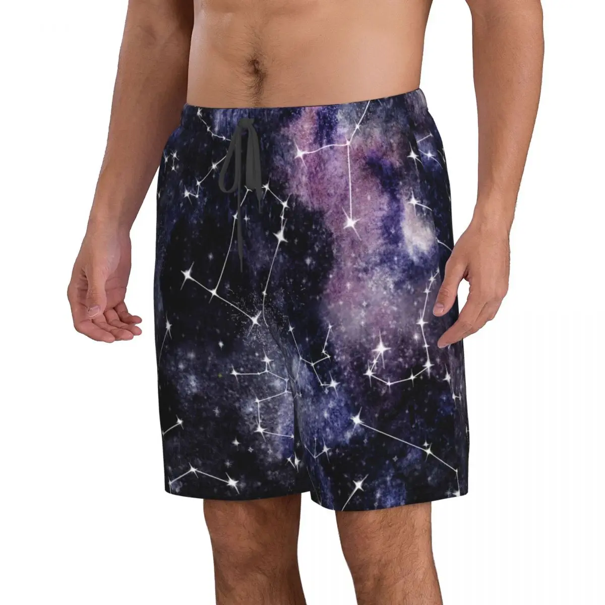 Men's Swimming Shorts Watercolour Cosmic Pattern Trunks Beach Wear