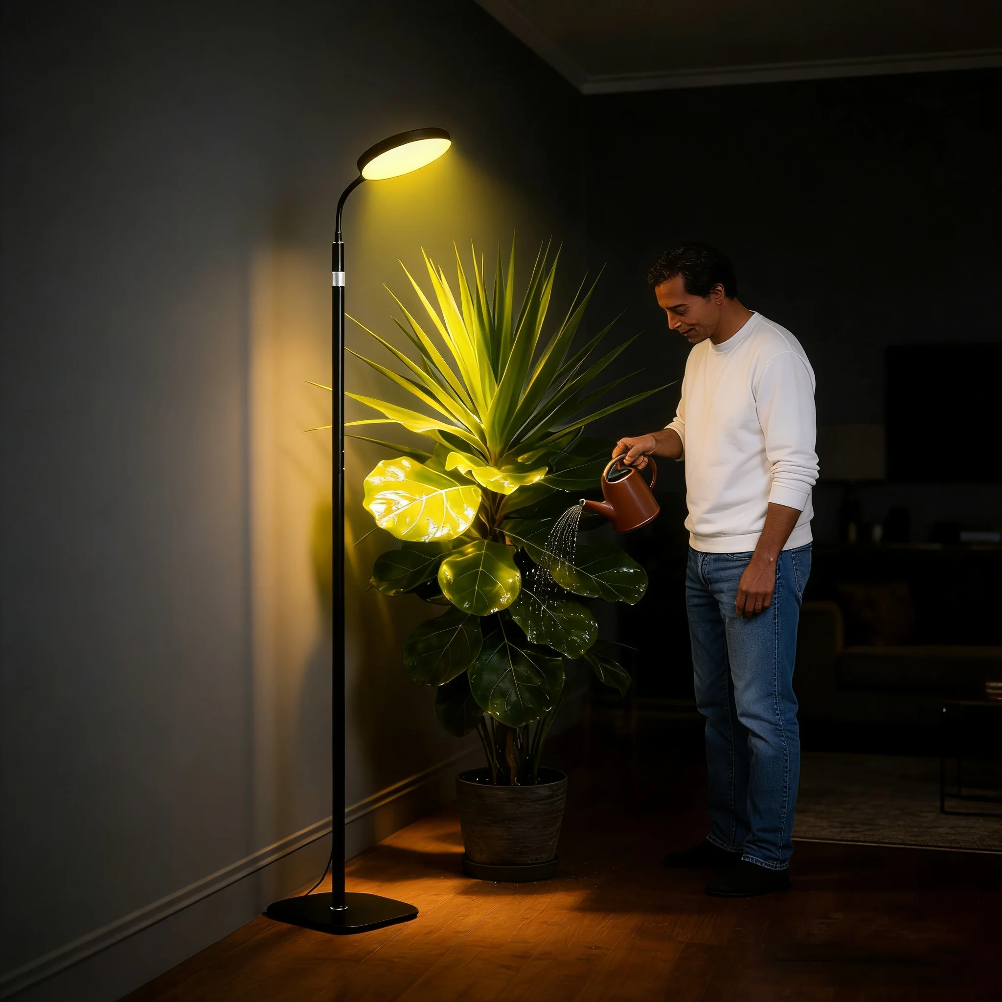 

Plant Growing Lamps, LED Full Spectrum Light for Plants Indoor with Timer, Dimmable, Standing Grow Light for Office/Home