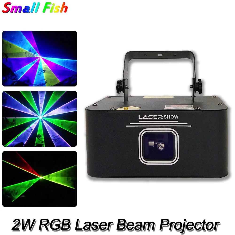 Full Color 2w Laser Stage Lighting Beam 15kpps Scanning XLR Rj45 Connector Party Disco Dj Club Bar Decoration DMX512 Projector