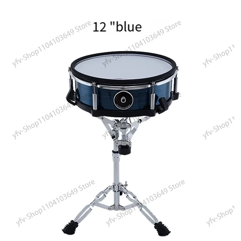 12 inch independent snare drum trigger electronic drum mesh wood cavity snare drum with bracket.