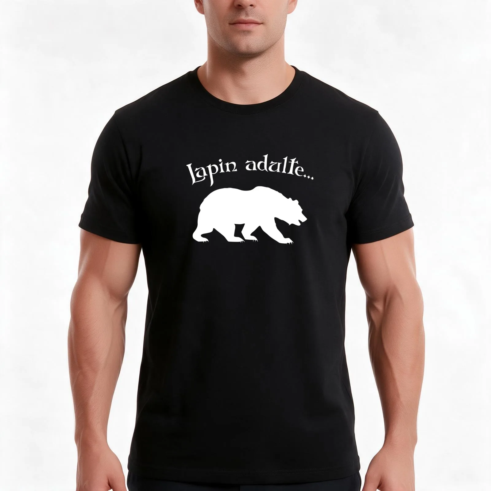 Adult Rabbit - Kaamelott T-Shirt, Summer Casual Cotton Tee, Oversized Streetwear Tops, Vintage Graphic Print, Unisex Men Women