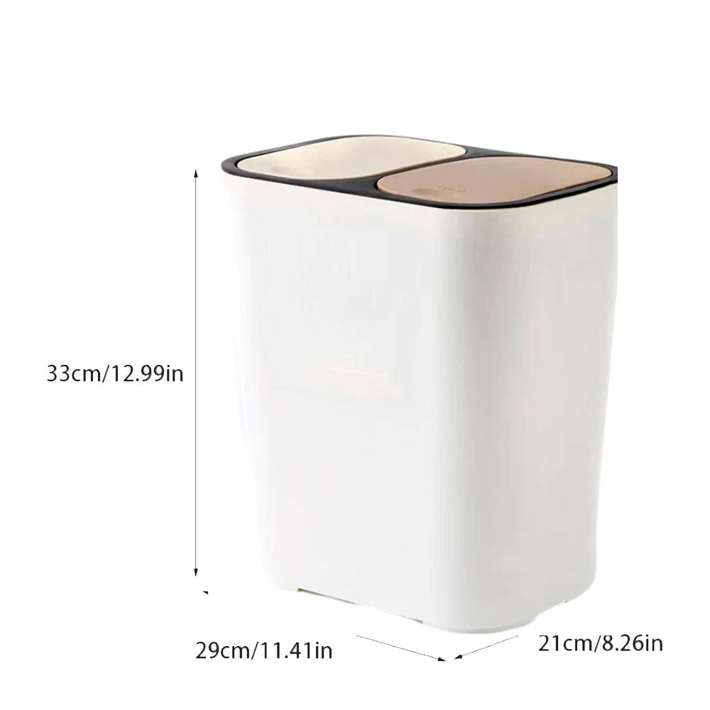 Odor Proof Trash Can with One-Touch Modern Design Durable Plastic Bathroom Kitchen Bin Leakproof Space Saving Home Use