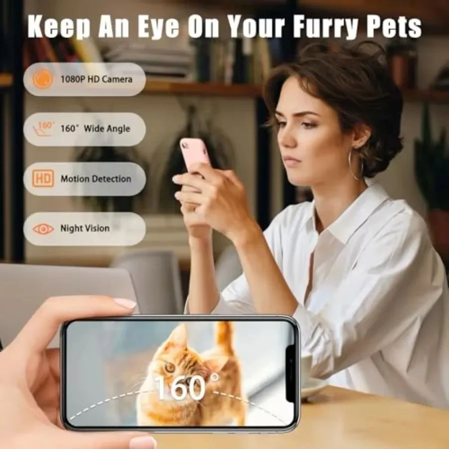 FurStarAutomatic Cat Feeder 1080P HD Camera Timed Smart App-Controlled Dry Food Dispenser With 5G WiFi 2-Way Audio Voice Recorde