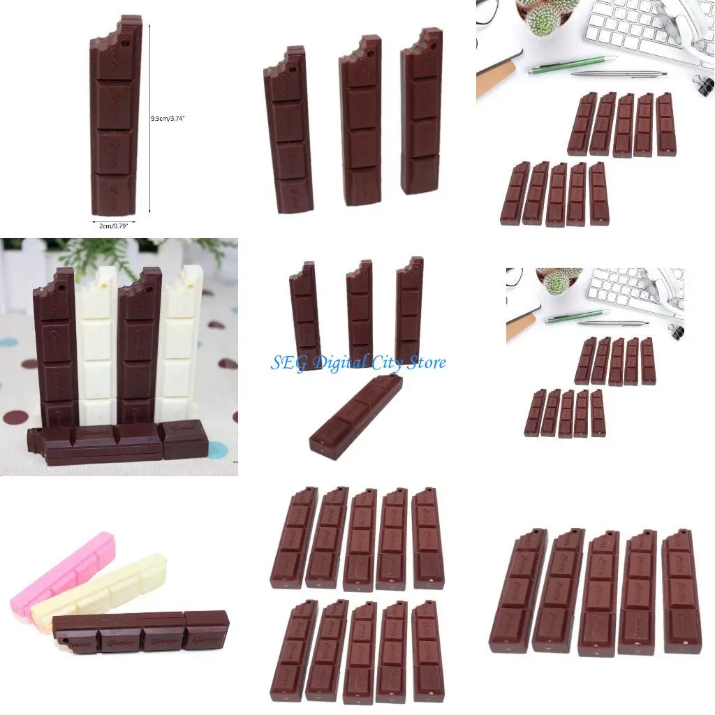 

U75B 10x Chocolate Shaped Ballpoint Pens Black Stationery Pen Smooth Writing Pen Cartoon Pen School Supplies