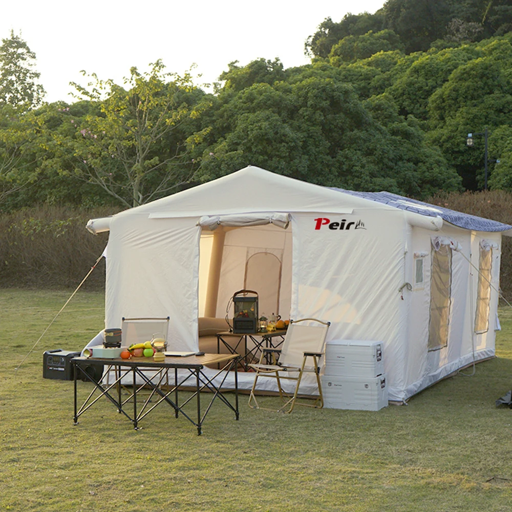 

Peirhw Hot Sale Large Inflatable Tent Adults Camping 600D Oxford B3 Mesh Outside Account Waterproofing Greater 2000-3000
