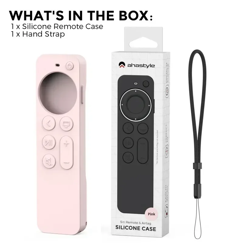 For  TV New2022  Remote Control Silicone Protector Stripe Anti slip and Anti fall Case For Siri Remote 2&3 belt AirTag