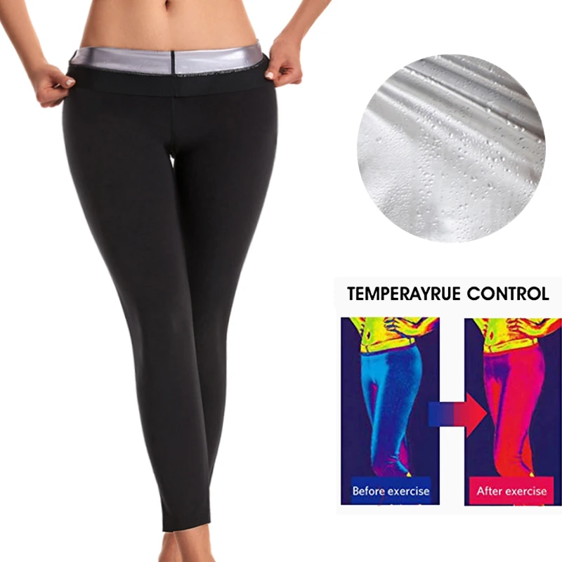 Sweat Sauna Pants Body Shaper Weight Loss Slimming Shapewear Women Waist Trainer Tummy Hot Thermo Sweat Leggings Workout Gym