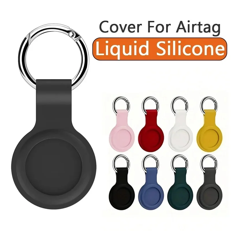 Soft Silicone Tracker Cover For AirTag Silicone Sleeve Waterproof Shockproof Locator Case For Keys Pet Collar Bag Wallet Luggage