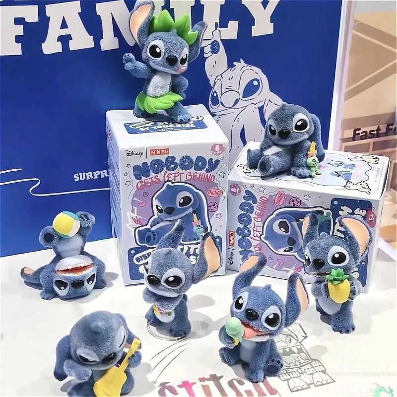 MINISO Stitch By Your Side Serie Blind Box Kawaii Stitch Anime Figur Mystery Box Spielzeug Sammlung Schreibtisch Deko Modell Überraschungsgeschenk