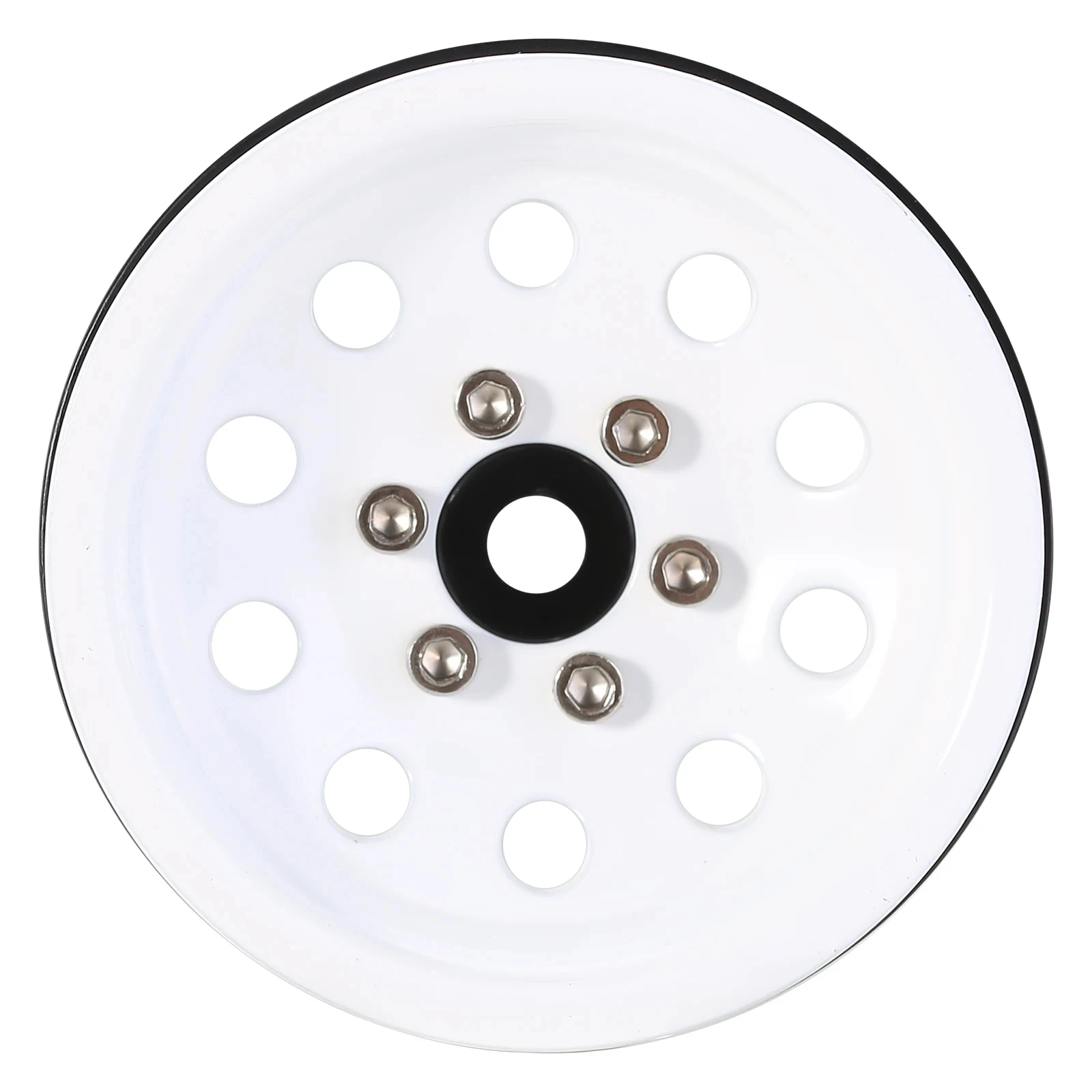 4 pièces 1.9 pouces RC métal Beadlock 8 trous ronds moyeux de jante de roue pour SCX10 90046 RC 1/10 voiture (De couleur
