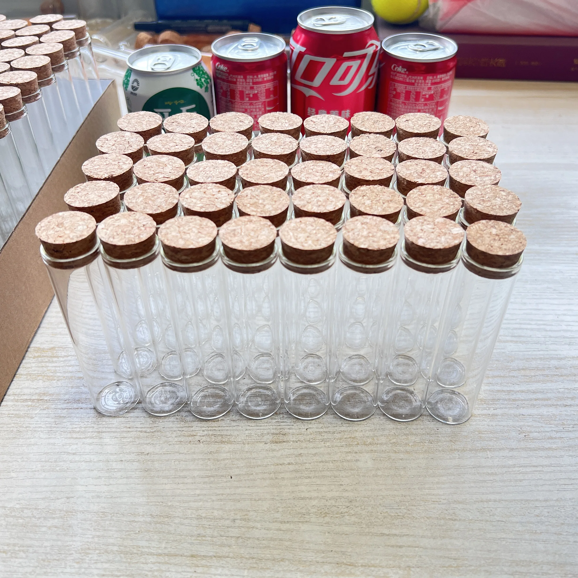 24/40 PCS 40ML Dragees Glass Bottles Cork 20×25×100mm Candy Glass Jars Test Tube Container DIY Crafts Candy Bottle Wedding Gift