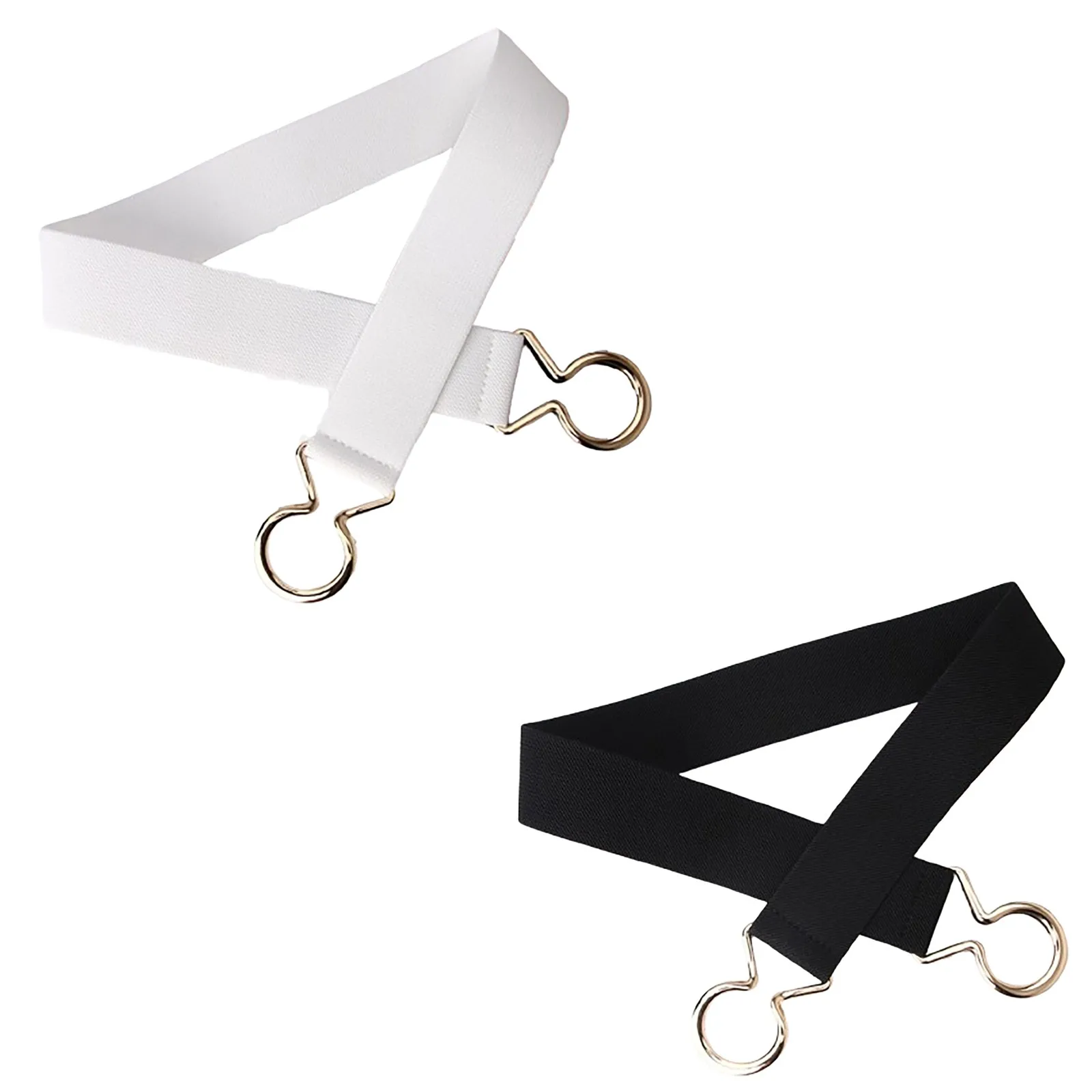 Modischer unsichtbarer Lazy Belt, vielseitig einsetzbar, verstellbarer Taillengürtel, hochelastisches schwarz-weißes breites Band