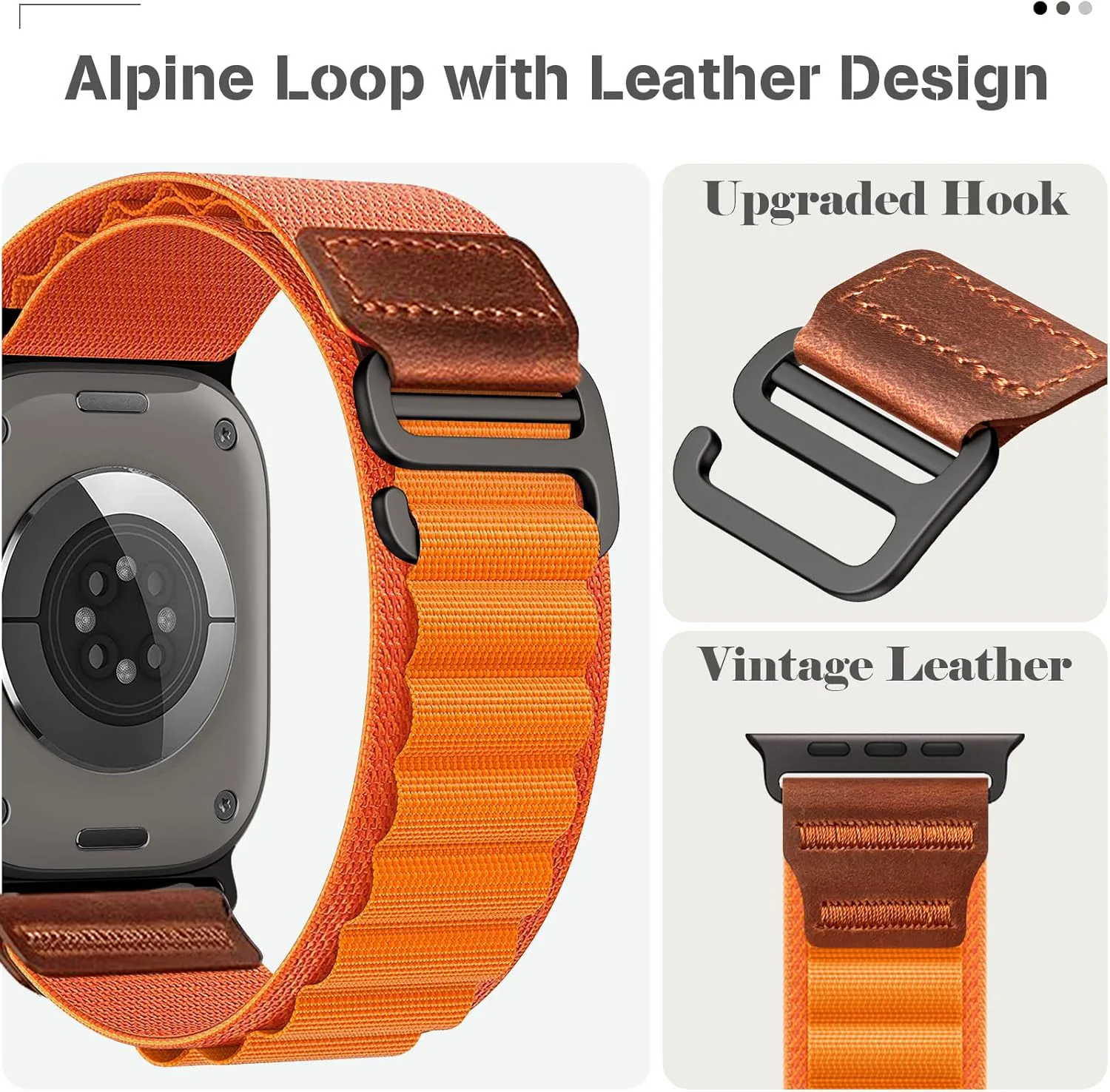 Alpine Loop Lederarmband für Apple Watch Ultra 3 2 49mm 46mm 44mm 40mm 45mm 41 42mm Armband iWatch Series 11 10 9 8 7 SE3 Band – Detail 10