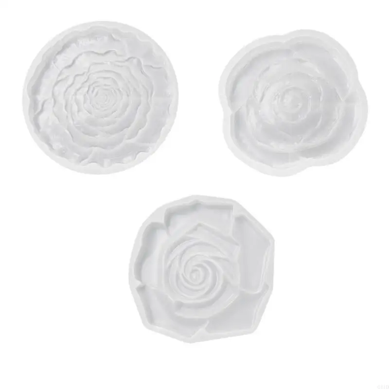 Silicone Resin Moulds Rose Resin Cup Tray Mould DIY Tray Molds for DIY