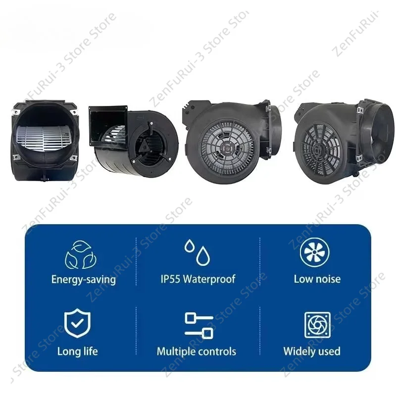 Industrial Small Silent EC Plastic Centrifugal Blower, Waterproof HVAC Duct Exhaust Fan, High CFM Ventilation Equipment view 2