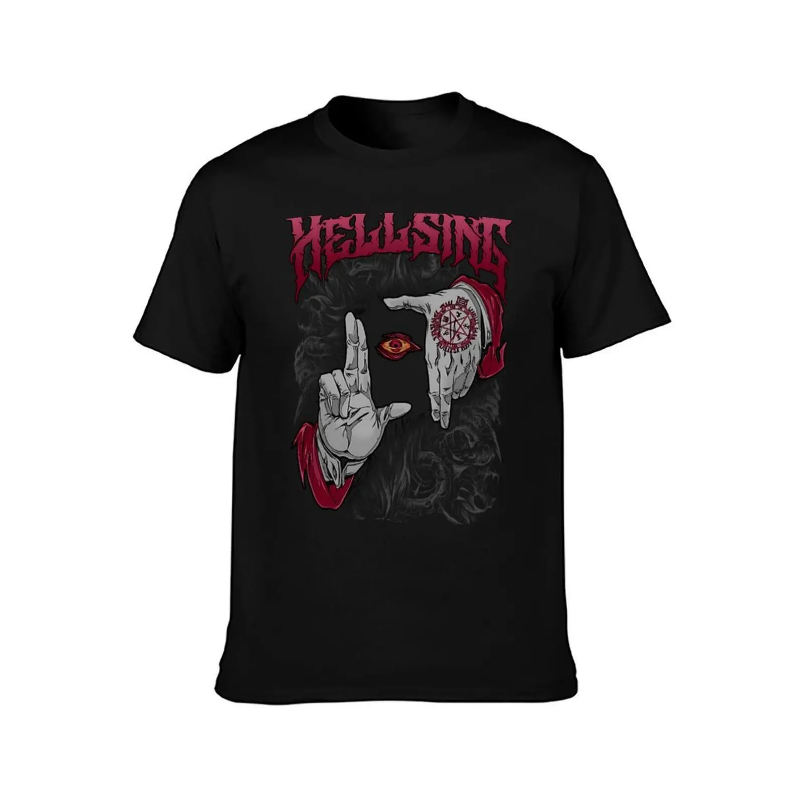 Hellsing Dark Gothic Art T-Shirt Classic Crew Neck Cotton T-Shirt