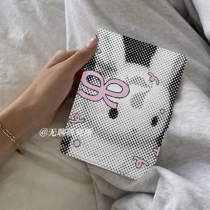 Black White Pixel Rabbit kindle case Silicone soft shell wrapped around edges for anti fall protection 2024 2022 10th 11th basic