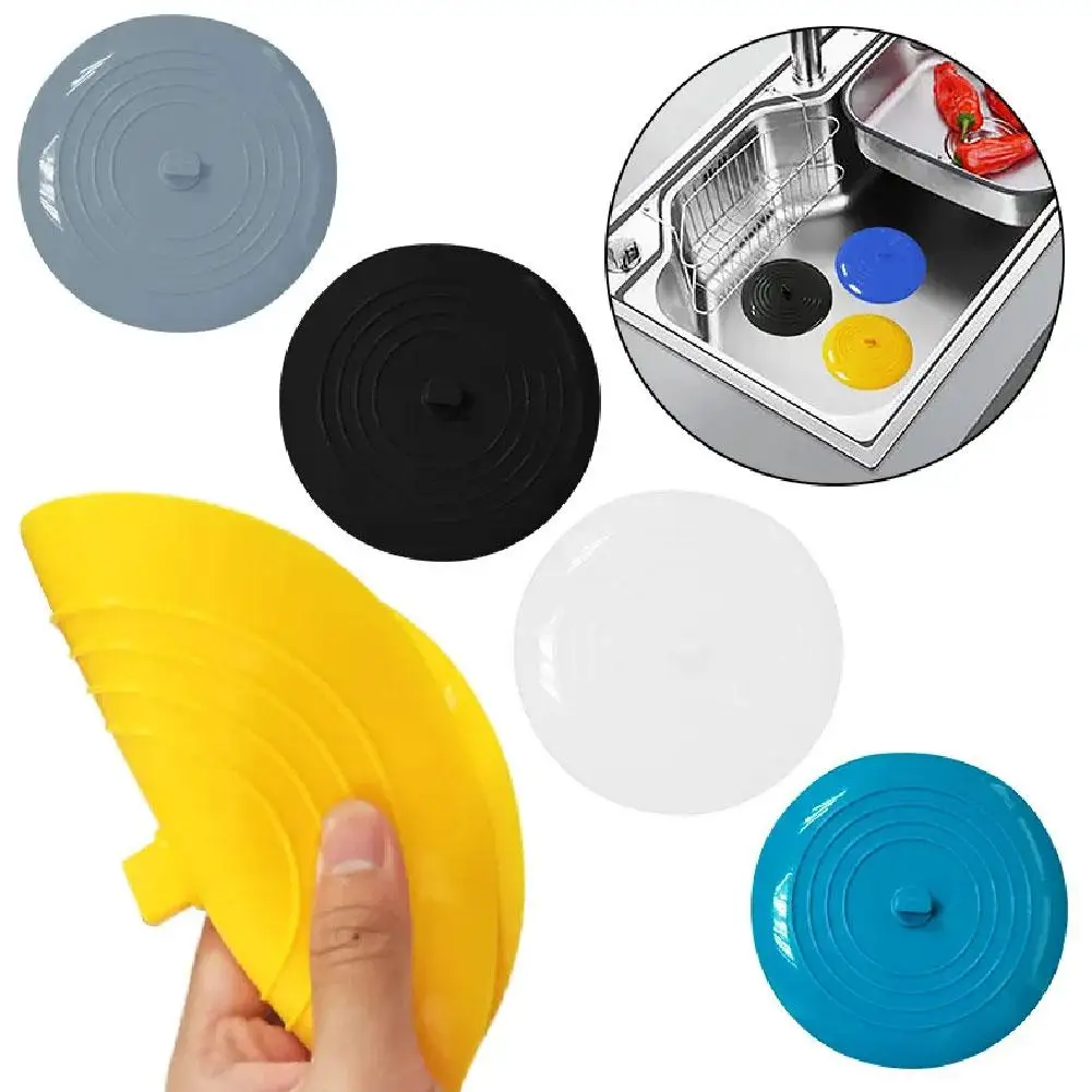 Silicone World 15cm Silicone Bathtub Stopper Leakage-proof Tub Stopper Stopper Bathroom Tools Drain Sink Cover Flat Hair Pl B7Y8