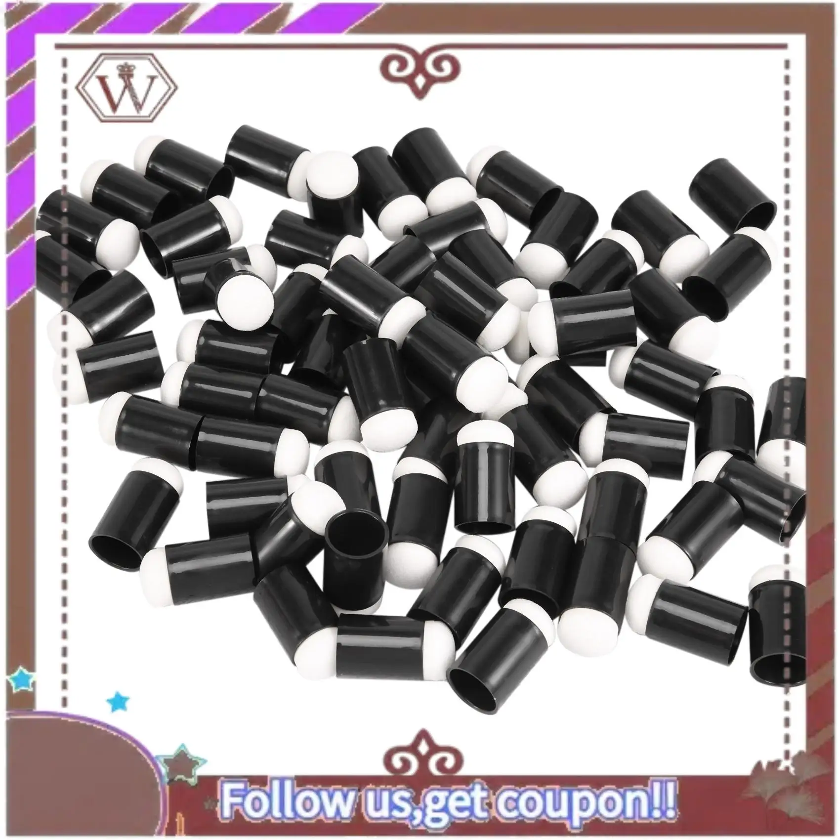 ABBG-66 Pcs Finger Sponge Daubers Finger Painting Sponge Craft Drawing Sponge Dauber Set For Painting Art Ink Crafts Card